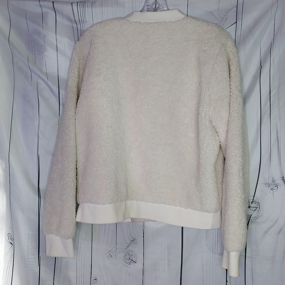 J.Crew Mercantile Fuzzy Teddy Sherpa Cozy Bomber Jacket - Picture 6 of 10